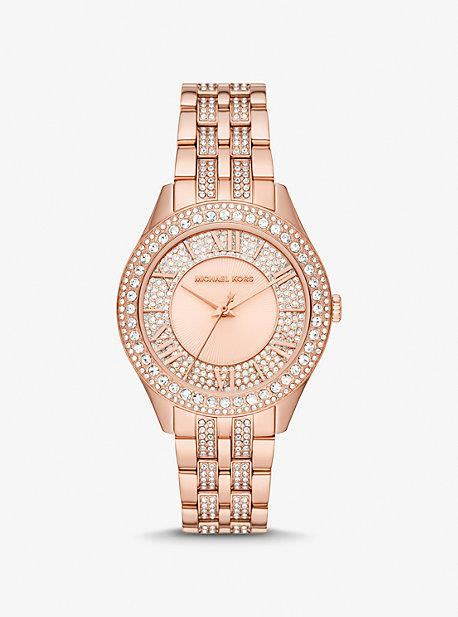 michael kors uhr schwarz rose keramik|Harlowe Pavé Rose Gold.